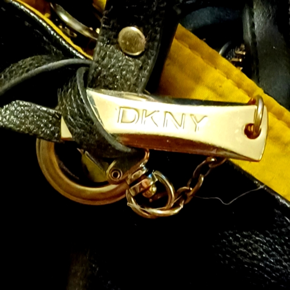 Black Leather DKNY Purse
